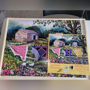 Summer Breeze 1000-Piece Jigsaw Puzzle - Countryside Quilt Scene